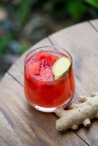 Suco de melancia com gengibre e seus benefícios